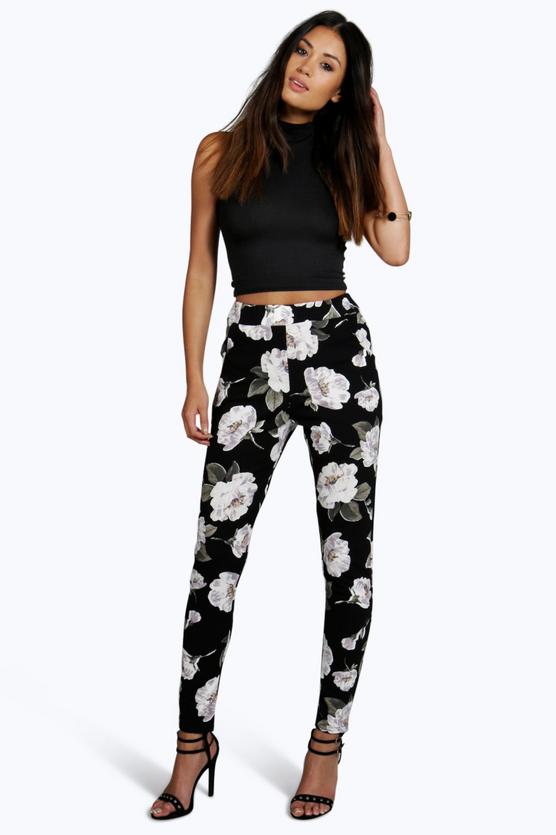 Avery Large Floral Skinny Trousers